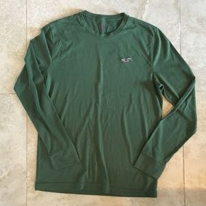 Hollister Mens Long Sleeve T-shirt Green Xsmall